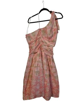S.L. Fashions NWT One-Shoulder Floral Jacquard Cocktail Dress 14